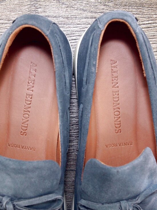 *NEW* $325 Allen Edmonds SANTA ROSA Loafer 9 D Denim Suede * add $15 new Trees main image 5